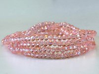 Armband mit Kristallperlen, Crystal Glasperlen, Gummiband, rosa, Länge ca. 100cm