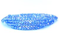 Armband mit Kristallperlen, Crystal Glasperlen, Gummiband, hellblau, Länge ca. 40cm